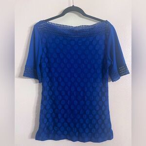 SHANNON Ford NY Navy Blue Blouse size Medium